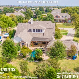 Beautiful House For Sale in Parker TX. 3 beds 4 baths 3-car garage 3,600 sqft. Allen ISD - Call 214.940.8149 Oleg Sedletsky Realtor in Parker, TX
